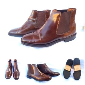 Sz 37.5 EU, Vintage Women's Fratelli Rossetti Brown Leather Ankle Boots Shoes